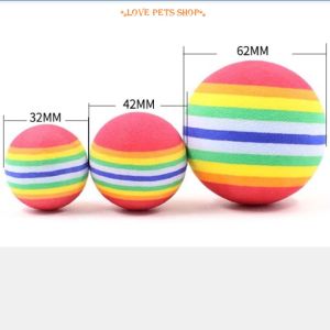 Đồ chơi bóng cầu vồng cho Chó Mèo bằng chất liệu EVA siêu nhẹ (mẫu mới) - Love Pets Shop