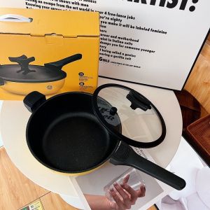 Duck กะทะเทฟลอน หม้อเทฟลอน ต้ม ผัด แกง ทอด ไม่ติดกะทะ