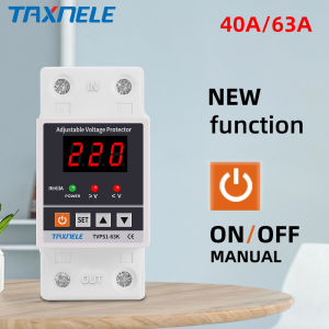 Thiết Bị Bảo Vệ Thiết Bị Bảo Vệ Quá Áp Và Dưới Điện Áp Có Thể Điều Chỉnh Phục Hồi Ray Din 63A 220V Rơ Le Bảo Vệ Quá Áp