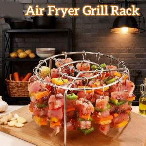 Air Fryer Grill Rack 316 Stainless Steel Oven Safe Food Grade Kitchen Accessories for BBQ
