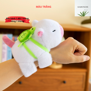 Capybara Bông Mini Đeo Ba Lô Rùa Siêu Cute – Thú Bông Trang Trí Quà Tặng