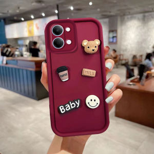 Phone Casing for Vivo Y11d Y05 Y31d Y21 5G New 2026 Cute Bear Coffee Design Shockproof Silicone Soft Case for Vivo Y05 Y31d Y11d Y21 5G Pretty Phone Cover