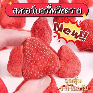 สตรอว์เบอร์รี่ฟรีซดราย 1 กิโลกรัม กรอบกรุบ หวานฉ่ำ เคี้ยวแล้วสดชื่นทุกวัน