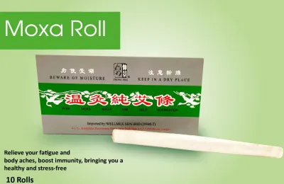 Zhong Jing Essential Moxibustion Sticks - Pure Moxa for Traditional Chinese Medicine Imported Single Pack
