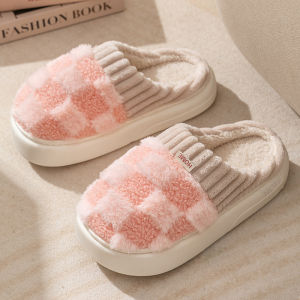 Free Shipping Waterproof And Non-Slip Cotton Slippers For Women 2026 New Style Indoor Home Use Plush And Warm Thick-Soled With Arch Support