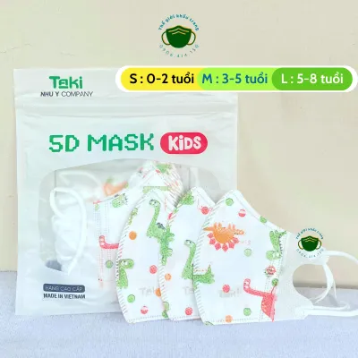 Set 200 chiếc khẩu trang 5D TRẺ EM Khẩu trang cho bé từ 0- 9 tuổi