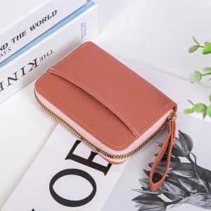 F&s BAG #721 CHIS PU LEATHER  CARD HOLDER SMALL WALLET  FOR WOMEN with Wrist Strap - Versatile Womens Travel Accessory