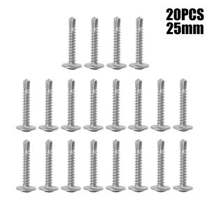 30PCS Truss Head Sheet Metal Screws Assortment Kit Stainless Steel Self Tapping Drilling Screw For Metal Wood Thread Phillips Cross