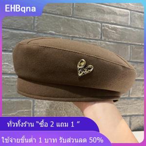 [COD] EHBqna KITCHEN หมวกเบเร่ต์ผ้าฝ้ายสำหรับผู้หญิงหมวกเบเร่ต์ผ้าฝ้ายลายสก๊อตฝรั่งเศสแนวสตรีทฤดูใบไม้ร่วงฤดูหนาวหมวกเบเร่ต์ทรงแปดเหลี่ยม