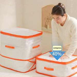 Compression Dustproof Storage Bag Large Capacity Duvet Clothes Organizers With Handle Moisture Proof Closet Organization2026