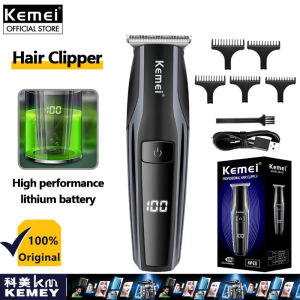 Kemei KM-631 Professional Hair Clipper Trimmer For Men USB Electric Shaver Rechargeable Razor Led Lcd Digital Display