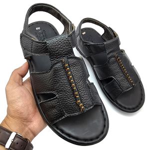 Dép sandal nam da bò tự nhiên đế cao su cao cấp bao đi mưa n.sandal