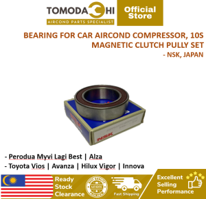TOMODACHI Compressor Bearing NSK Original Japan Model DENSO 10S Myvi 2nd Gen Alza Avanza Vios Hilux Vigor Innova Magnetic Clutch Pully Bearing III