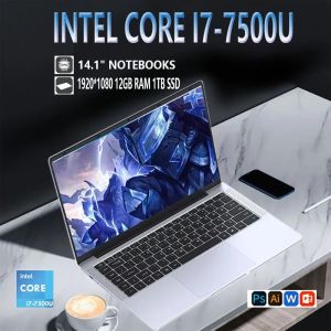 [รับประกัน 3 ปี+COD]2026 "i7แบบพกพา Windows 11แล็ปท็อปคอมพิวเตอร์พีซี Intel Core i7 -7500U 1920x1080โน๊ตบุ๊ค12กิกะไบต์แรม1TB 2TB SSD แล็ปท็อปสำหรับเล่นเกม 14.1