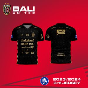 JERSEY BALI UNITED HITAM 3RD 23/24 FREE NAMASET