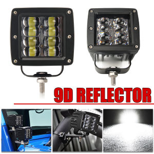 CO LIGHT Super Bright 3 "LED ก้อน40วัตต์น้ำท่วมนำแสงทำงานบาร์ DRL Flush Mount ฝักออฟโร้ด4X4สำหรับเรือ SUV/ATV/รถบรรทุกไฟตัดหมอก