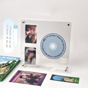 CHANBAEK Photo Card Size Photocard Stand Acrylic Material Display Frame Photocard Display Frame Decorating Practical Idol Cards Photo Frame Room Decor