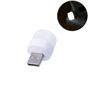 1/10Pcs USB LED Plug Lamp 1W Portable Warm Night Light Eye Protection USB Mini Book Light