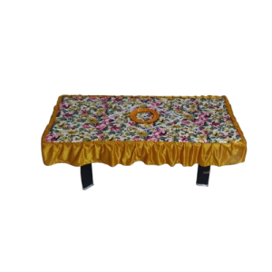 Taplak Alas Meja Tamu Motif Bunga Warna Kuning