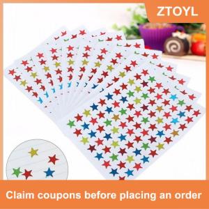 【ZTOYL】 880 Miếng dán hình ngôi sao nhãn cho học sinh trẻ em Đồ thủ công tự làm phần thưởng giáo viên