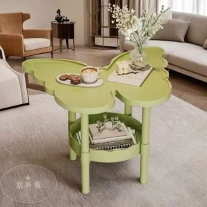 GOY โต๊ะข้างโซฟา2ชั้น โต๊ะข้างเตียงมินิมอล ชั้นวางของข้างโซฟา โต๊ะกาแฟ เคลื่อนย้ายสะดวก