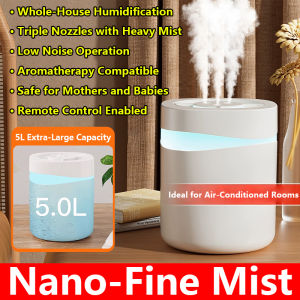 【24 hours delivery】Ultrasonic Humidifier 5000ML Air Purifier Diffuser Humidifier for Bedroom LED Night Light Type-C Ultrasonic Air Humidification Dual Holes Atomized Aromatherapy with water Essential oil 香薰机 空气加湿器 加湿器