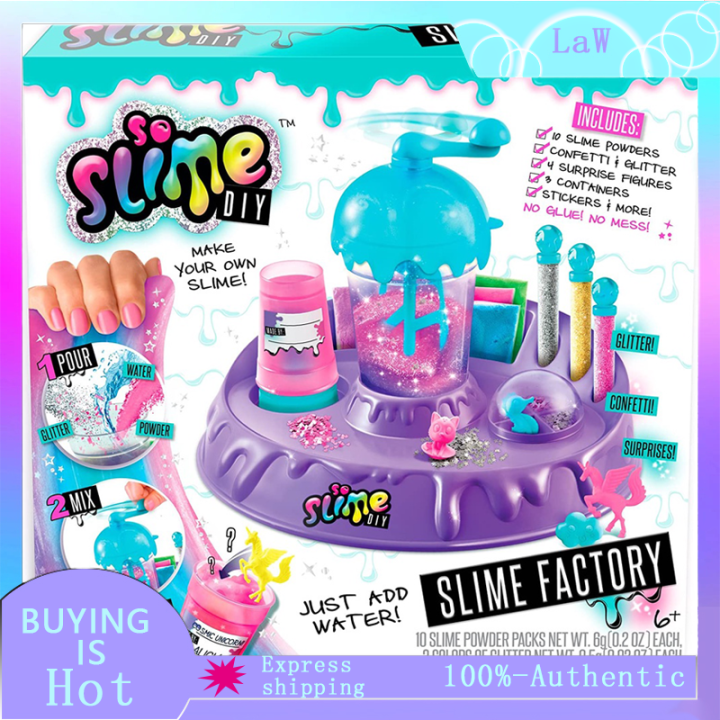 Make your own Slimes Just add water So Slime DIY Kit Factory for kids