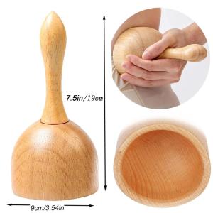Wood Swedish Cup Wooden Massager Therapy Tool Body Sculpting for Maderotherapy Lympahtic Drainage Anti-Cellulite Pain Relief