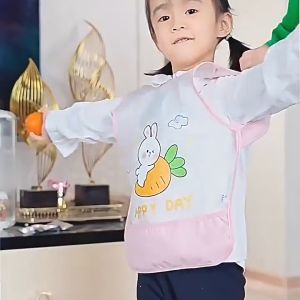 Baby Waterproof Bib Summer Kids Sleeveless Apron Anti-Dirty Feeding Bib for Boys Girls