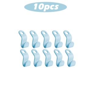 20pcs Clothes Hanger Connector Hooks Cascading Plastic Wardrobe Organzier Hook Multi-function Coat Organizer Rack Holder