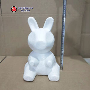Phôi Thỏ Xốp Size 30cm Gắn Hoa Xốp Quà Tặng Kèm Hộp