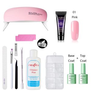 JOSLOVE Polygel Nail Extension Set 13pcs/Set Nail Set With UV Lamp 36W Manicure Kits