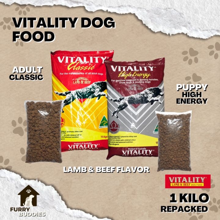 VITALITY DOG FOOD 1 KILO PUPPY ADULT (REPACKED) Lazada PH