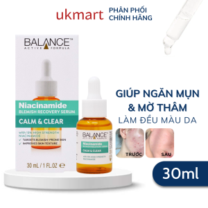 Serum Ngừa Mụn Mờ Thâm Sáng Da Balance Niacinamide 15% Blemish Recovery 30ml