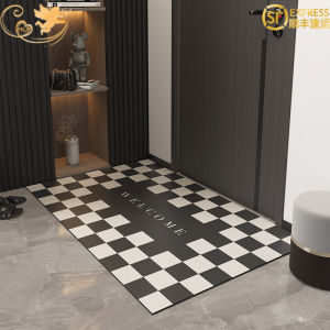 Karpet Lantai Kulit Anti Slip Anti Lecet Alas Lantai Keset Kaki Motif Keset Lantai Bahan Premium Quality Waterproof