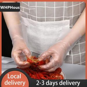 [COD] WHPHous Ship within 24 hours 50 100pcs Latex Free Gloves TPE Disposable Gloves Transparent Non-Slip Acid Work Safety Food Grade Household Cleaning Gloves