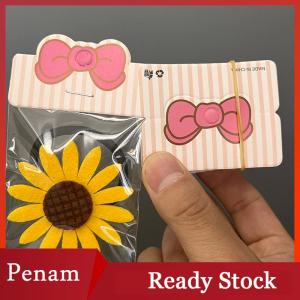 [PAM] 100Pcs Foldable Packaging Paper Cards Bow Cards For Handmade Jewelry Retail Hang Tag Flowers Display Cardboard