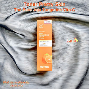 Toner/ Nước hoa hồng dưỡng da The Pure Jeju Tangerine Vitamin C Prettyskin 250ml - Hàn Quốc