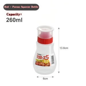 PP Material Food Grade Squeeze Bottle For KetchupSalad DressingJam-Multi-Hole Press DispenserPush Bottle For Sauces