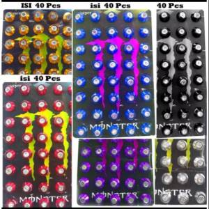 BAUT L + RING MONEL VARIASI ISI 40 PCS / BAUT L + RING MONEL VARIASI UNIVERSAL MOTOR