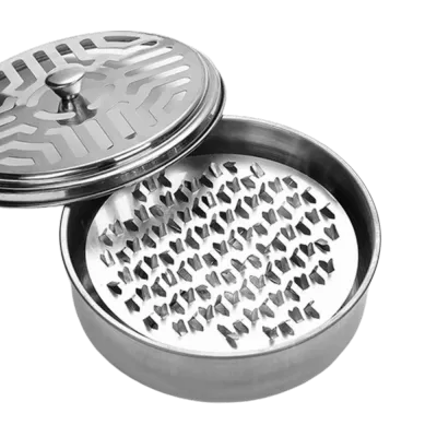 MINOA Stainless Steel Mosquito Coil Tray Anti-scalding Fireproof Mosquito Coil Holder Insect Repellent Portable Mosquito Coil Box Household