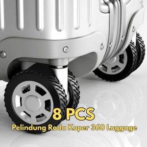 8pcs Silikon Pelindung BR311 Kantor Bagasi Pengganti Kursi Wheel Protector Trolley Roda Karet Roda Luggage Ring Koper Cover Luggage Roda 360