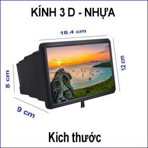 Kính 3D phóng to màn hình kèm giá đỡ điện thoại bằng gỗ