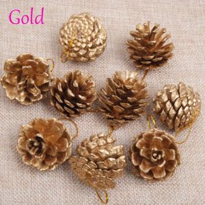 MISSUP 9PCS  Home Decor Party Supplies Xmas Tree Decoration Ornaments Pine Cones Christmas