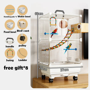 【SG Stock】Bird House Stainless Steel Bird Cage Large Space Bird Platform Sturdy Safe Durable Easy to Clean Pet Bird Home