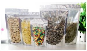 50pcs Clear/Silver Foil Mylar Transparent Zip Lock Bags12 x 19cm x 18mil (with Based)