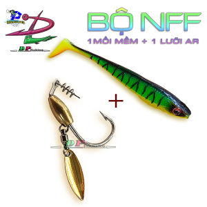 Bộ mồi cá mềm NFF + LƯỠI AR15 câu lure cá lóc cá chẽm