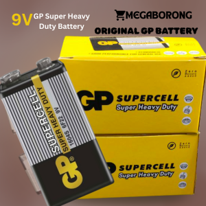 Bateri GP 9V Supercell Tahan Lama | GP 9V Battery Heavy Duty for Smoke Detector Smart Tag [1Pcs]