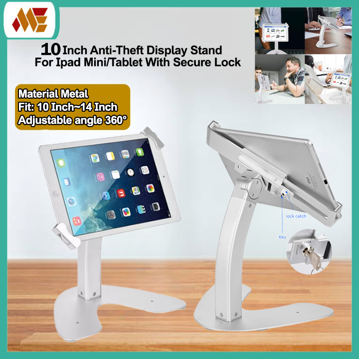360 Degree Rotatable Metal Anti Theft Tablet Stands With Security Lock ...