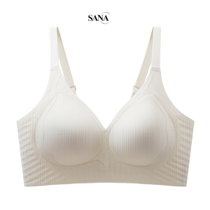 SANA ชุดชั้นใน บราใส่สบาย Minimal Slim Bra ดีไซน์ คอวีลึก ตั้งเต้า อย่างนุ่มนวลสบาย เสื้อชั้นใน บราไร้โครง บราไร้ขอบ